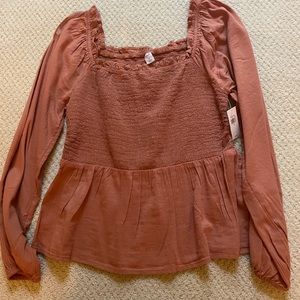 BURNT ORANGE BLOUSE